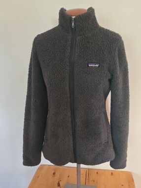 Patagonia Dark Gray Teddy Fleece Full Zip Jacket